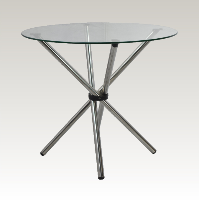Round Table Cross Leg (Glass Top)